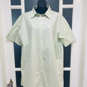 OAK + FORT Light Green Short Sleeve Tunic